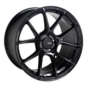 ENKEI TS-V GLOSS BLACK WHEELS | 18X8.5 | 5X114.3 | OFFSET: 38MM | CB: 72.6MM