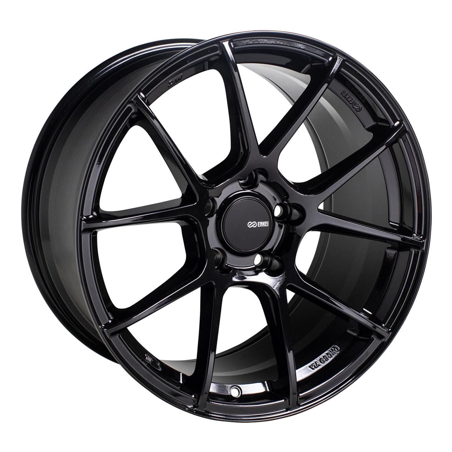 ENKEI TS-V GLOSS BLACK WHEELS | 17X9 | 5X100 | OFFSET: 45MM | CB: 72.6MM