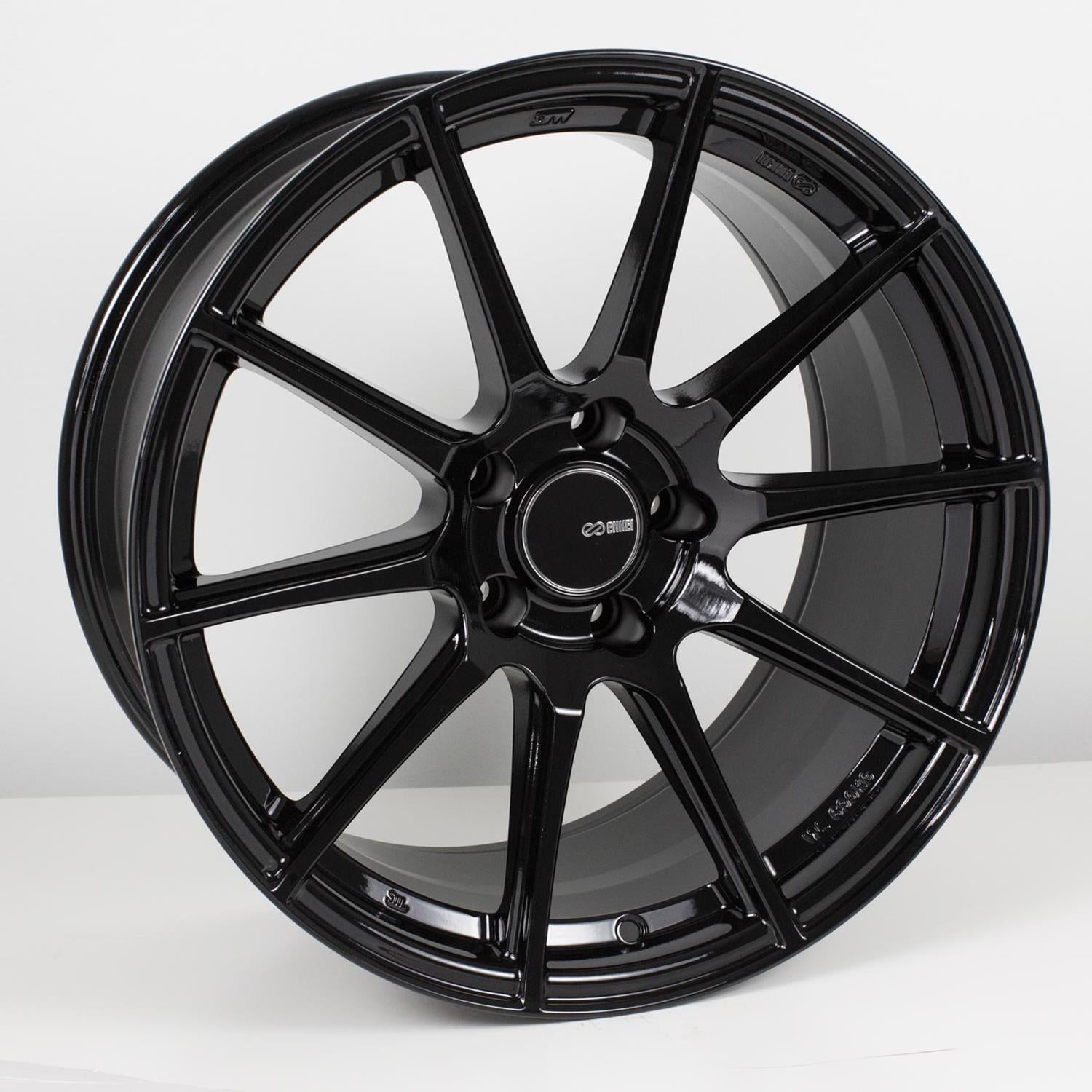 ENKEI TS-10 GLOSS BLACK WHEELS | 17X9 | 5X114.3 | OFFSET: 35MM | CB: 72.6MM