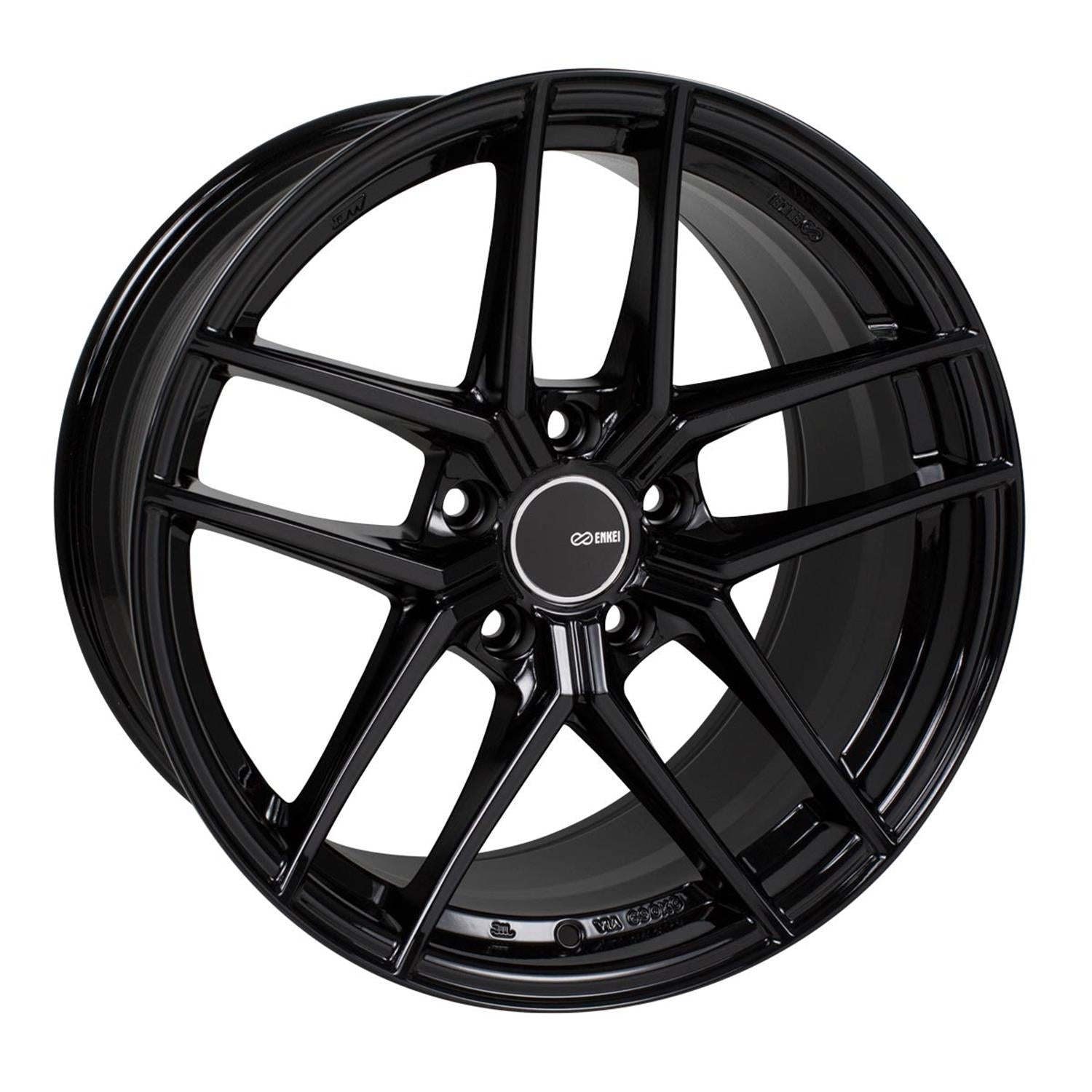 ENKEI TY-5 GLOSS BLACK WHEELS | 18X8.5 | 5X114.3 | OFFSET: 35MM | CB: 72.6MM