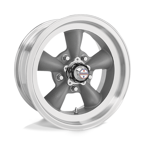 AMERICAN RACING VINTAGE VN105 TORQ THRUST D TORQ THRUST GRAY MACHINED LIP WHEELS | 15X4.5 | 5X114.3 | OFFSET: -15MM | CB: 83.06MM