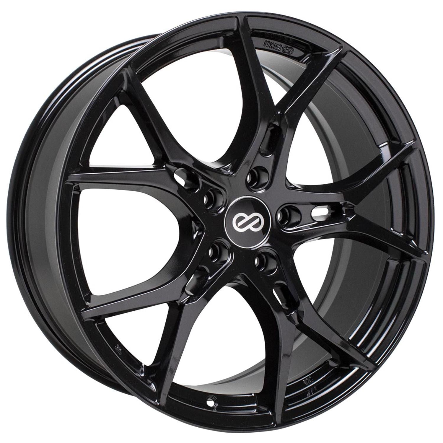 ENKEI VULCAN GLOSS BLACK WHEELS | 18X8 | 5X114.3 | OFFSET: 45MM | CB: 72.6MM