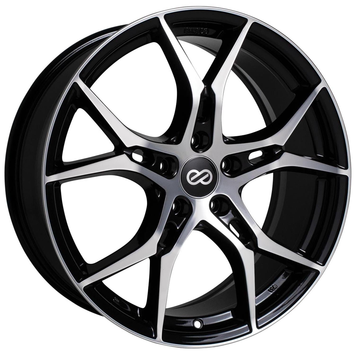 ENKEI VULCAN BLACK MACHINED FACE WHEELS | 17X7.5 | 5X100 | OFFSET: 45MM | CB: 72.6MM