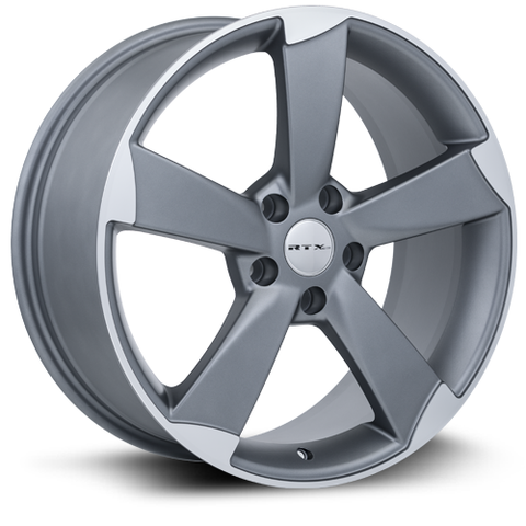 RTX RS GUNMETAL WITH MACHINED WHEELS | 18X8 | 5X112 | OFFSET: 45MM | CB: 66.6MM