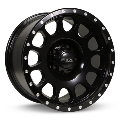 RTX BAJA SATIN BLACK WITH MILLED RIVETS WHEELS | 17X9 | 6X139.7 | OFFSET: 0MM | CB: 106.1MM