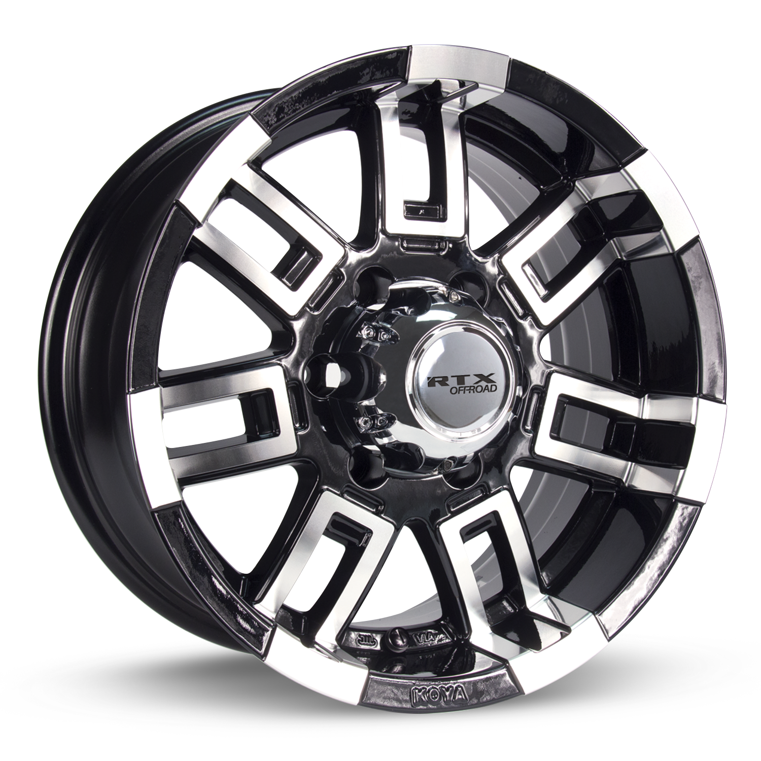 RTX CRUSH BLACK MACHINED WHEELS | 16X8 | 5X114.3 | OFFSET: 12MM | CB: 73.1MM