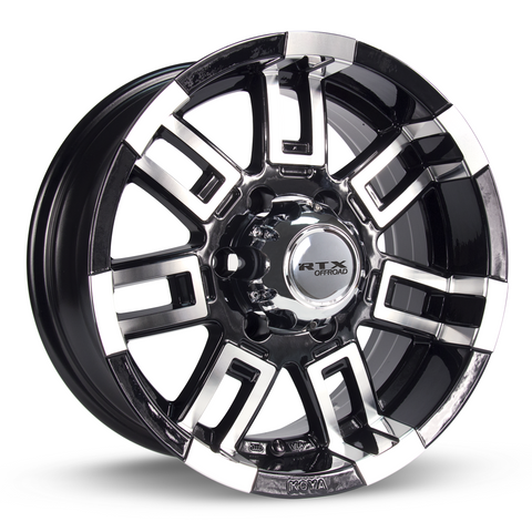 RTX CRUSH BLACK MACHINED WHEELS | 15X8 | 5X114.3 | OFFSET: 12MM | CB: 73.1MM