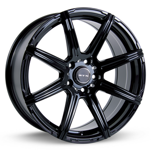 RTX COMPASS GLOSS BLACK WHEELS | 17X7.5 | 5X100 | OFFSET: 38MM | CB: 73.1MM