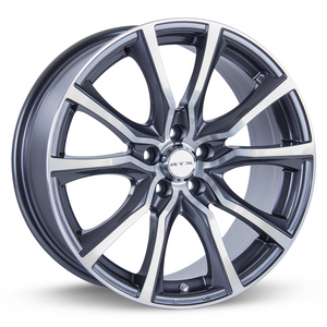 RTX CONTOUR GUNMETAL WITH MACHINED WHEELS | 17X7.5 | 5X114.3 | OFFSET: 40MM | CB: 73.1MM