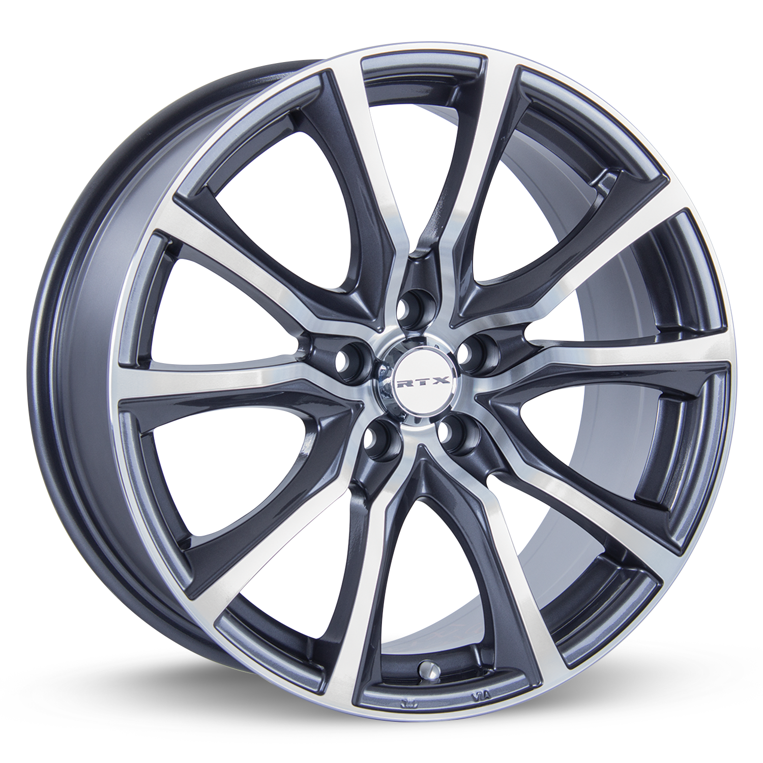 RTX CONTOUR GUNMETAL WITH MACHINED WHEELS | 17X7.5 | 5X120 | OFFSET: 35MM | CB: 72.6MM