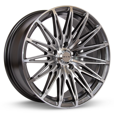 RTX CRYSTAL HYPER BLACK WITH MACHINED WHEELS | 17X7.5 | 5X114.3 | OFFSET: 38MM | CB: 73.1MM