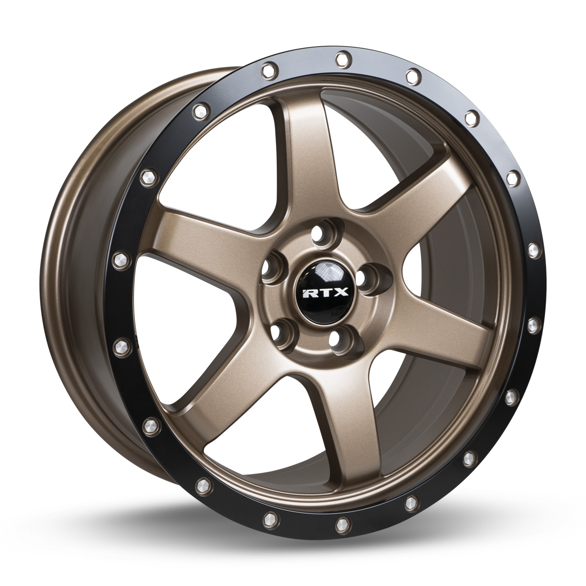 RTX DAKAR SATIN BRONZE BLACK EDGE LIP WHEELS | 17X8 | 5X108 | OFFSET: 35MM | CB: 63.4MM