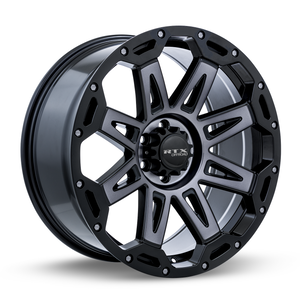 RTX GOBI SATIN BLACK WITH SATIN GREY SPOKES WHEELS | 18X9 | 6X139.7 | OFFSET: 10MM | CB: 78.1MM