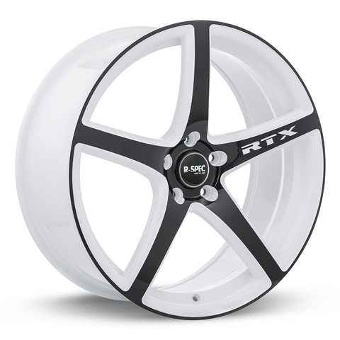 RTX ILLUSION WHITE AND BLACK WHEELS | 20X8.5 | 5X114.3 | OFFSET: 45MM | CB: 73.1MM