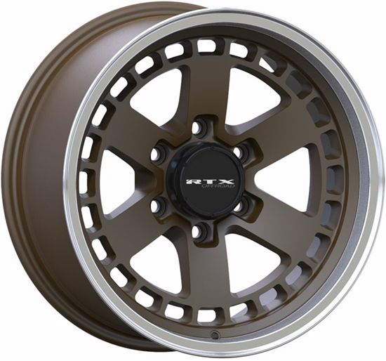 RTX OZARK SATIN BRONZE MACHINED LIP WHEELS | 17X9 | 6X139.7 | OFFSET: 0MM | CB: 106.1MM