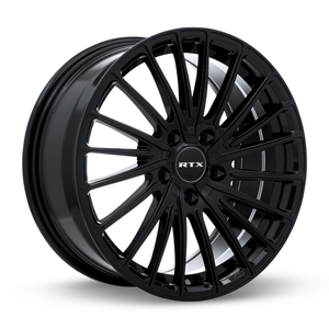 RTX POLAR GLOSS BLACK WHEELS | 17X7.5 | 5X114.3 | OFFSET: 40MM | CB: 73.1MM