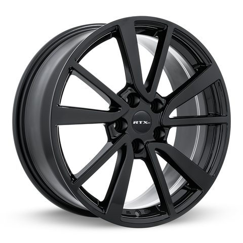 RTX ROGUE GLOSS BLACK WHEELS | 16X6.5 | 5X114.3 | OFFSET: 38MM | CB: 66.1MM