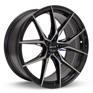 RTX SLICK BLACK MACHINED WHEELS | 18X8.5 | 5X114.3 | OFFSET: 38MM | CB: 73.1MM