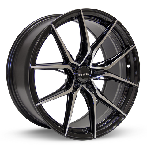 RTX SLICK BLACK MACHINED WHEELS | 17X7.5 | 5X114.3 | OFFSET: 42MM | CB: 73.1MM