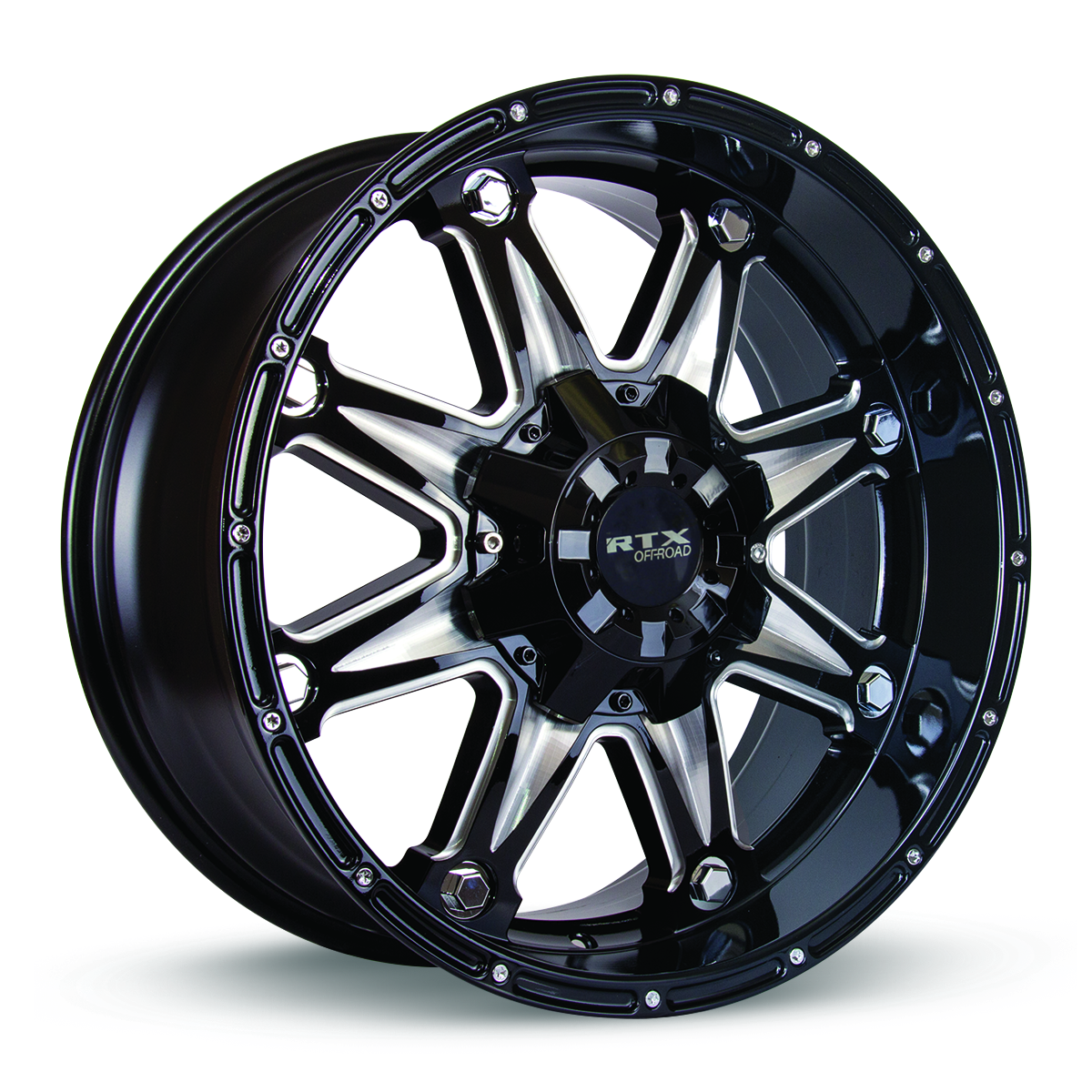 RTX SPINE BLACK WITH MILLED SPOKES WHEELS | 17X9 | 5X135/139.7 | OFFSET: 0MM | CB: 87.1MM