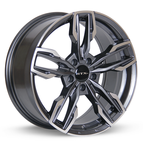 RTX STADE GUNMETAL WITH MACHINED WHEELS | 19X8.5 | 5X112 | OFFSET: 35MM | CB: 66.6MM