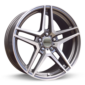 RTX STERN GUNMETAL WITH MACHINED WHEELS | 17X7.5 | 5X112 | OFFSET: 43MM | CB: 66.6MM