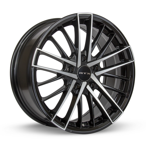 RTX STIX BLACK MACHINED WHEELS | 16X7 | 5X114.3 | OFFSET: 40MM | CB: 73.1MM