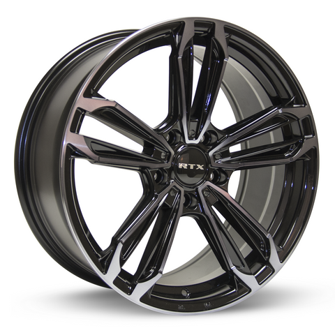 RTX ULTRA 5 BLACK MACHINED GREY WHEELS | 16X7 | 5X114.3 | OFFSET: 38MM | CB: 73.1MM