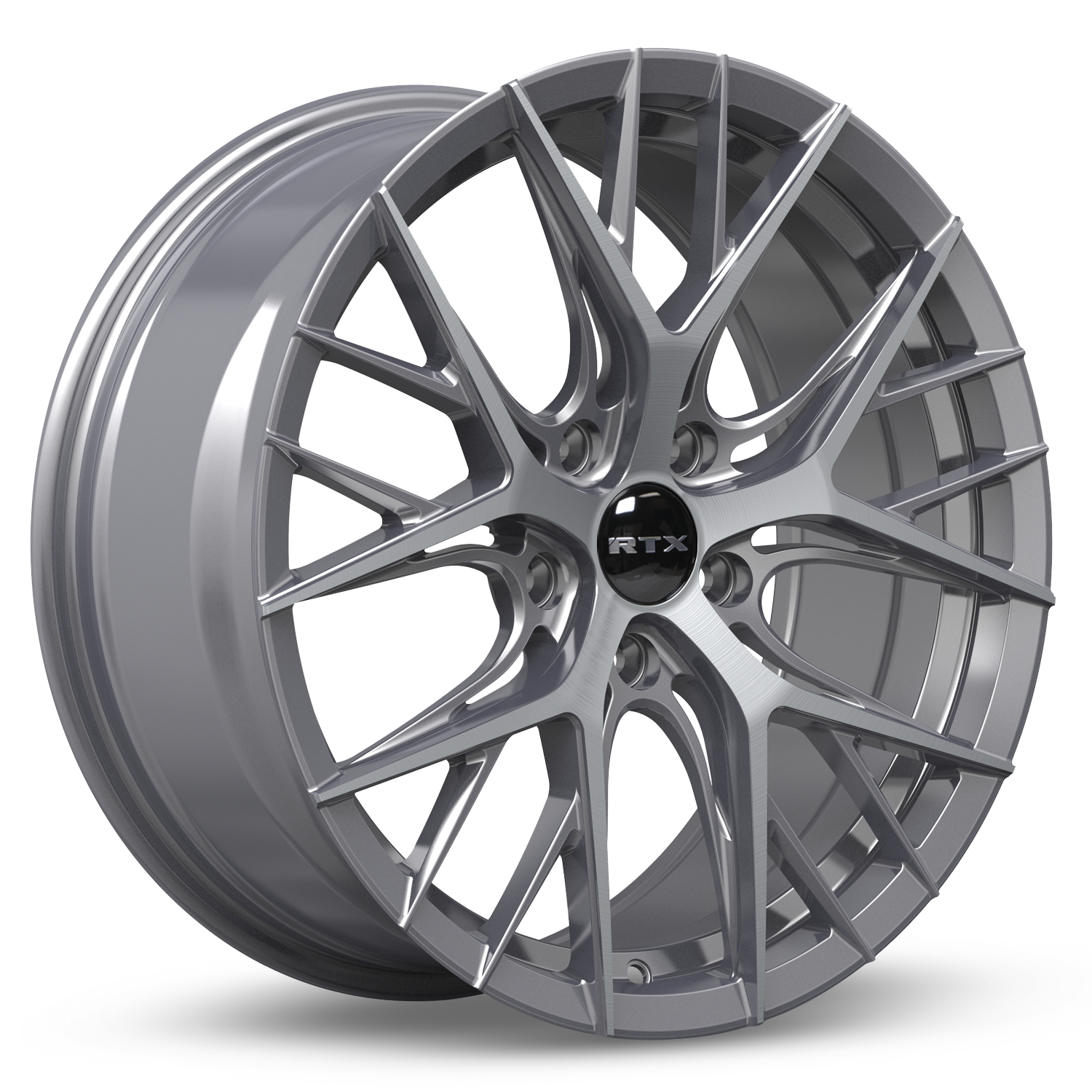 RTX VALKYRIE LITE GUNMETAL WITH MACHINED WHEELS | 20X8.5 | 5X114.3 | OFFSET: 38MM | CB: 73.1MM