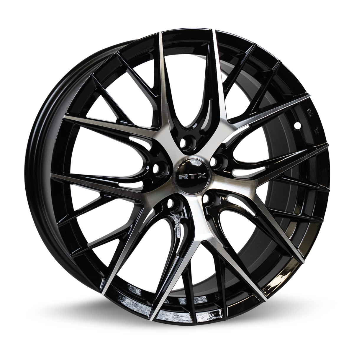 RTX VALKYRIE GLOSS BLACK AND MACHINED WHEELS | 17X7.5 | 5X112 | OFFSET: 38MM | CB: 66.6MM