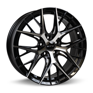 RTX VALKYRIE GLOSS BLACK AND MACHINED WHEELS | 17X7.5 | 5X114.3 | OFFSET: 40MM | CB: 73.1MM