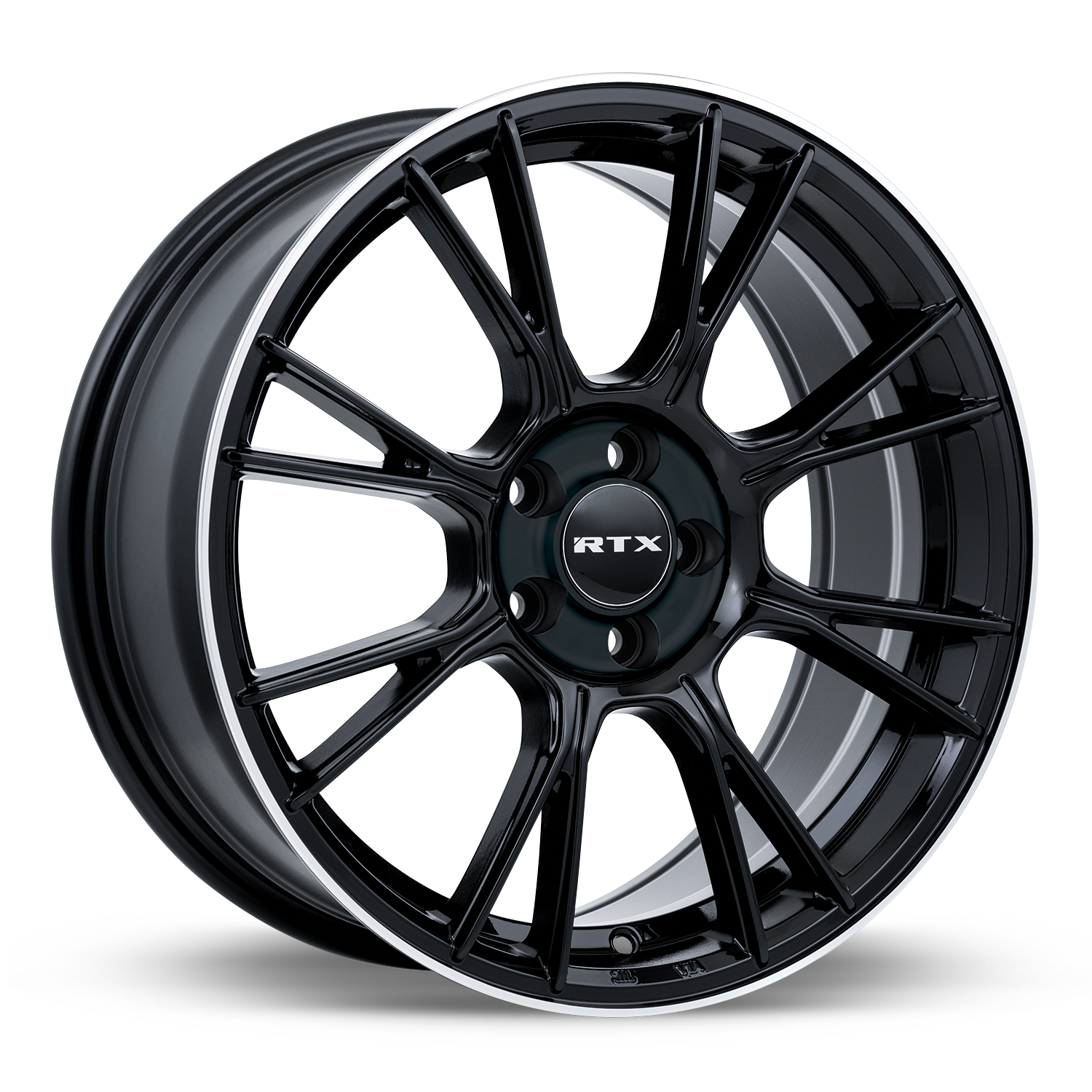 RTX VAPOR BLACK MACHINED WHEELS | 16X7 | 5X114.3 | OFFSET: 40MM | CB: 73.1MM