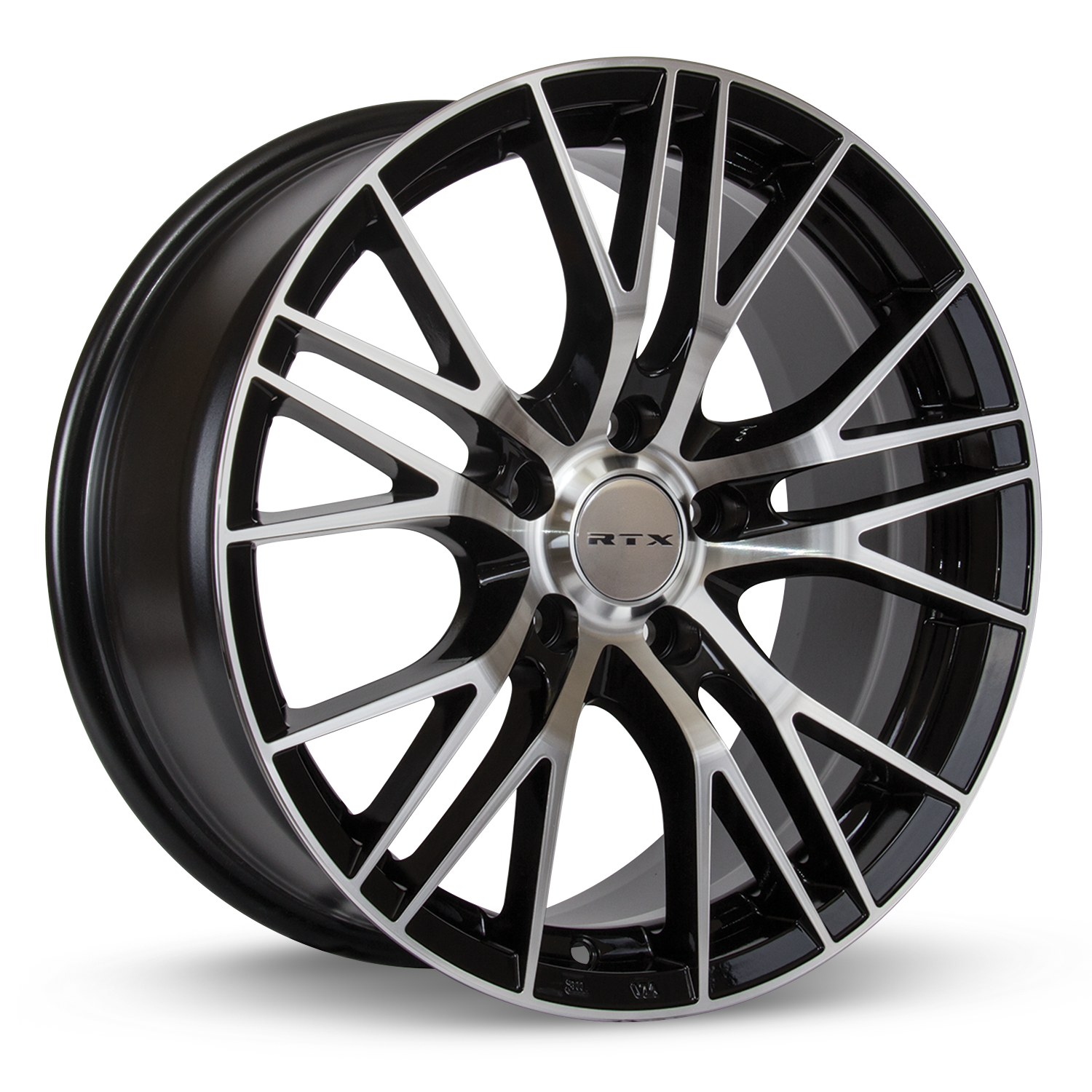 RTX VERTEX BLACK MACHINED WHEELS | 16X7 | 5X114.3 | OFFSET: 40MM | CB: 73.1MM