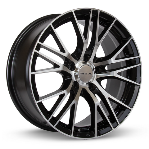 RTX VERTEX BLACK MACHINED WHEELS | 16X7 | 5X100 | OFFSET: 35MM | CB: 54.1MM