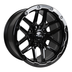 RTX VOLCANO GLOSS BLACK MILLED EDGE WHEELS | 20X10 | 6X139.7 | OFFSET: -18MM | CB: 106.1MM