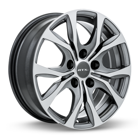 RTX WINDSOR GUNMETAL WITH MACHINED WHEELS | 17X7 | 5X127 | OFFSET: 35MM | CB: 71.5MM