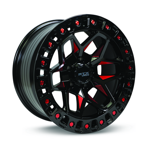 RTX ZION BLACK MILLED RED WHEELS | 20X9 | 5X127 | OFFSET: -15MM | CB: 71.5MM