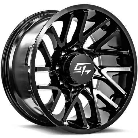 GT OFFROAD AGGRESSION GLOSS BLACK WHEELS | 22X12 | 8X165.1 | OFFSET: -18MM | CB: 125.2MM