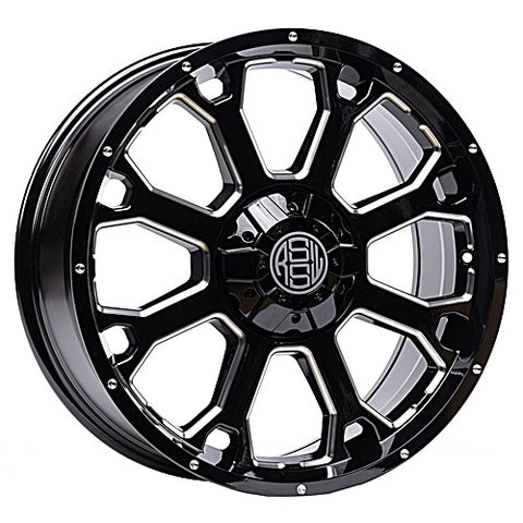 RSSW ENDURO GLOSS BLACK AND MACHINED WHEELS | 17X7.5 | 5X139.7 | OFFSET: 15MM | CB: 77.8MM