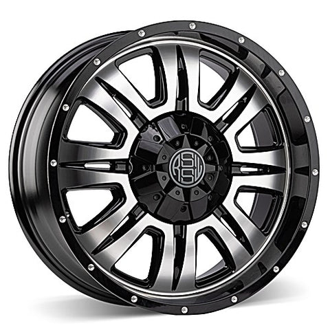 RSSW HERITAGE GLOSS BLACK MACHINED FACE WHEELS | 17X7.5 | 5X139.7 | OFFSET: 15MM | CB: 77.8MM