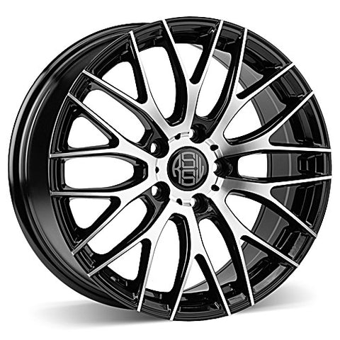 RSSW TOURING GLOSS BLACK MACHINED FACE WHEELS | 16X6.5 | 4X108 | OFFSET: 45MM | CB: 63.4MM