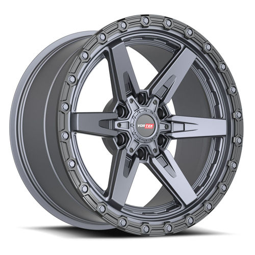 VORTEK VRT-602MTB MATTE TITANIUM BLACK BEAD RING WHEELS | 17X9 | 6X135/6X139.7 | OFFSET: 0MM | CB: 106.1MM