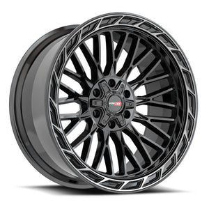 VORTEK VRP-502BDCTR BLACK DIAMOND CUT RING W AND DARK TINT WHEELS | 20X9 | 5X127/5X139.7 | OFFSET: 12MM | CB: 78.1MM