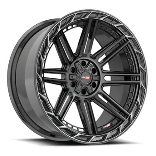 VORTEK VRP-501BDCTR BLACK DIAMOND CUT RING W AND DARK TINT WHEELS | 22X10 | 6X135/6X139.7 | OFFSET: -18MM | CB: 106.1MM