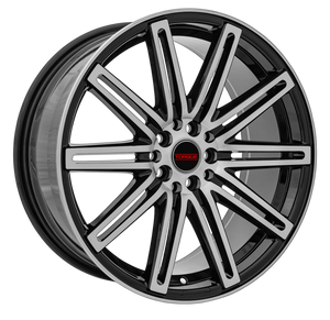 TORQUE CASINO GLOSS BLACK MACHINED FACE WHEELS | 18X8 | 5X100/5X114.3 | OFFSET: 40MM | CB: 73.1MM