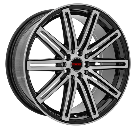 TORQUE CASINO GLOSS BLACK MACHINED FACE WHEELS | 18X8 | 5X100/5X114.3 | OFFSET: 40MM | CB: 73.1MM