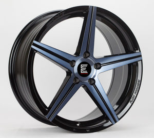 EVOLUTION 2241 MATTE BLACK MACHINED FACE BLACK CLEAR COAT WHEELS | 17X7.5 | 5X114.3 | OFFSET: 35MM | CB: 73.1MM