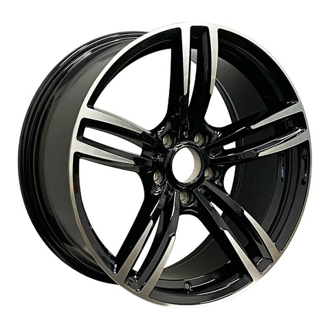 RAC REPLICA B01 GLOSS BLACK WITH MACHINED FACE WHEELS | 19X8.5 | 5X120 | OFFSET: 35MM | CB: 72.6MM