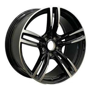 RAC REPLICA B01MB GLOSS BLACK WITH MACHINED FACE WHEELS | 18X8.5 | 5X120 | OFFSET: 35MM | CB: 72.6MM