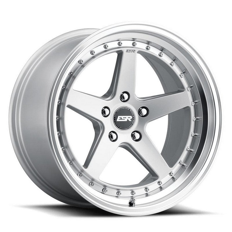 ESR CS5 HYPER SILVER WITH MACHINED LIP WHEELS | 18X10.5 | 5X114.3 | OFFSET: 22MM | CB: 72.6MM